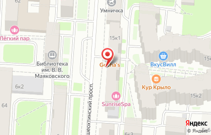 Супермаркет ДИКСИ на ​Большеохтинском проспекте на карте