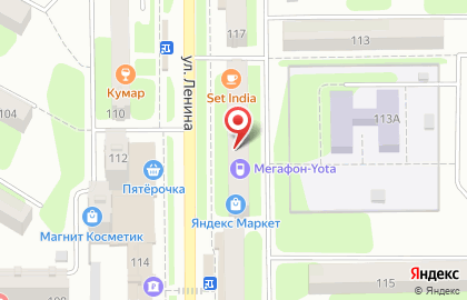 Булочная на улице Ленина на карте