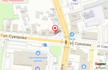 Кафе Уголок в Железнодорожном районе на карте