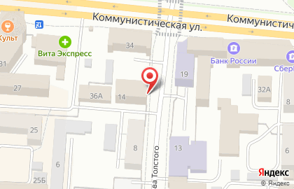 Банк Возрождение на улице Л.Толстого на карте