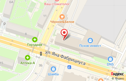 Банкомат Банк ВТБ 24 на улице Яна Фабрициуса, 10 на карте
