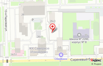 Дружба, ЖСК, район Северное Измайлово на карте