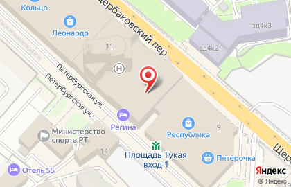 Гостиничный комплекс Регина на Петербургской улице на карте