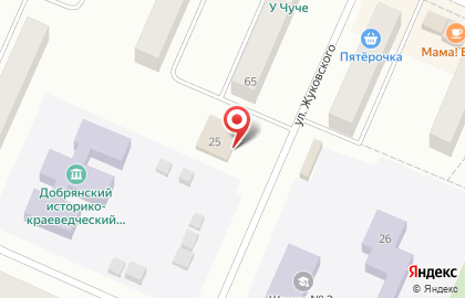 Супермаркет Магнит на улице Жуковского на карте