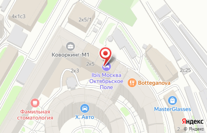 Отель ibis Москва Октябрьское Поле на карте