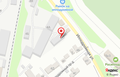Фруктово-овощная база на Ипподромной улице на карте