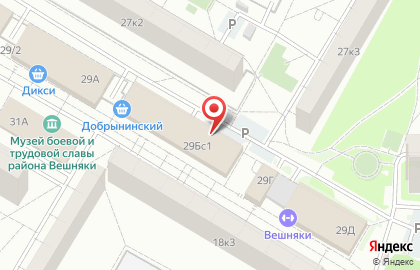 Киоск по продаже фруктов и овощей, район Вешняки на карте