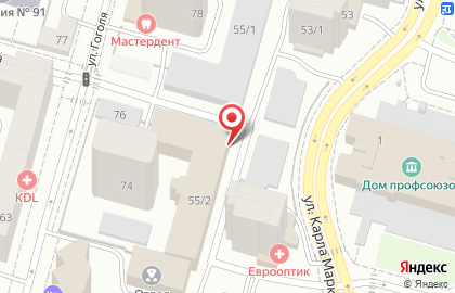 Спортивный клуб Кобра на улице Карла Маркса на карте