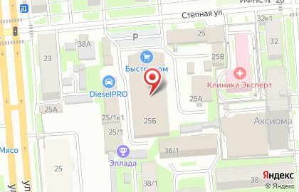 Сеть супермаркетов Быстроном на Степной улице на карте