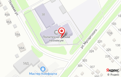 Школа танцев А-Клуб на улице Мусоргского на карте