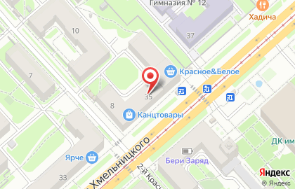 Фирменный магазин Восход на улице Богдана Хмельницкого на карте