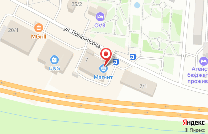 Супермаркет Магнит в Новосибирске на карте