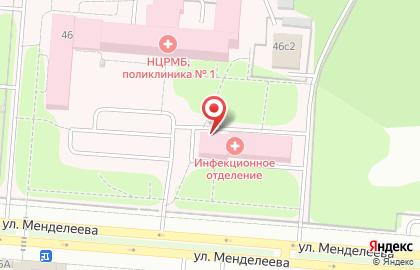 Детская городская больница с перинатальным центром в Нижнекамске на карте