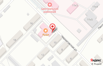 Автокомлекс на Черниговской улице на карте