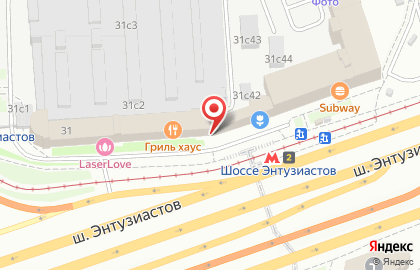 Автошкола Авто-авис на шоссе Энтузиастов на карте
