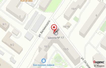 Средняя общеобразовательная школа №17 на улице Петровского на карте