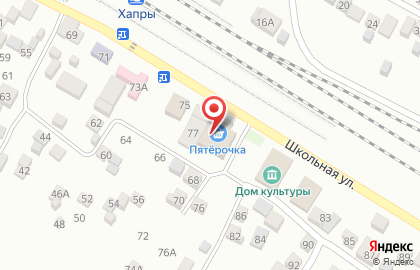 Супермаркет Пятёрочка на Школьной улице на карте
