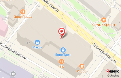 Ресторан быстрого питания Starfoods на Троицком проспекте, 17 на карте