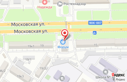 Магазин Форум на Московской улице на карте