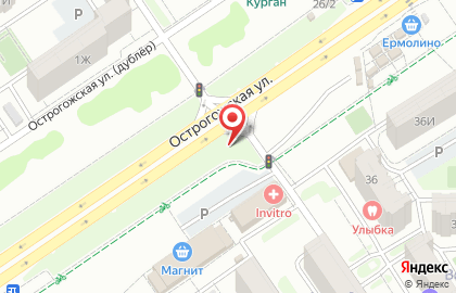 Автостоянка в Воронеже на карте