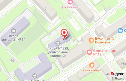 Лицей №329 с дошкольным отделением на карте