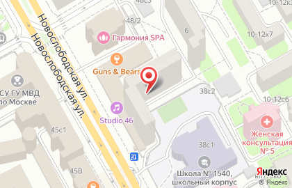 Клиника маммологии на Новослободской улице на карте