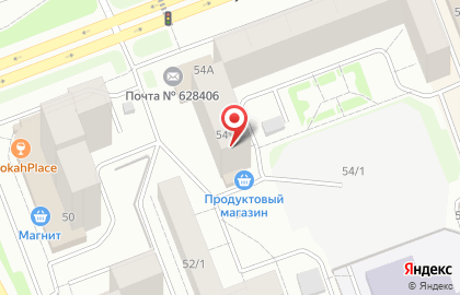 Продуктовый магазин в Сургуте на карте