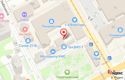 Краса в Центральном округе на карте