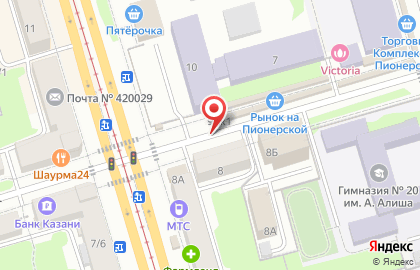 Радуга на Пионерской улице на карте