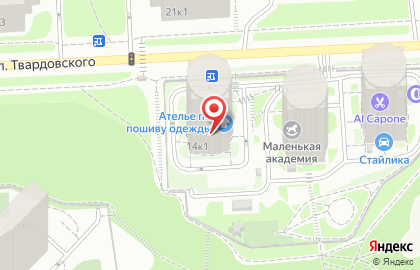 Ателье Эталон на улице Твардовского на карте