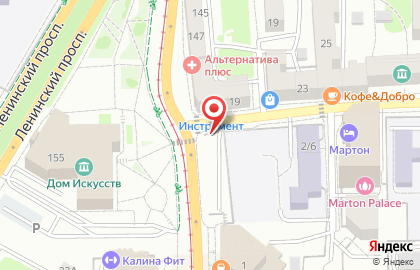 Автостоянка в Калининграде на карте