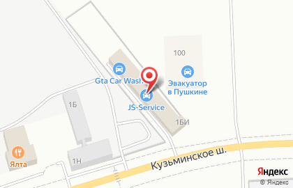 Автосервис JS-Service в Пушкине на территории Павильона Урицкого на карте