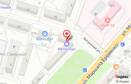 Садоводческое некоммерческое товарищество Металлург в Краснооктябрьском районе на карте