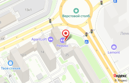 Многопрофильный салон красоты Ремикс в Железнодорожном районе на карте