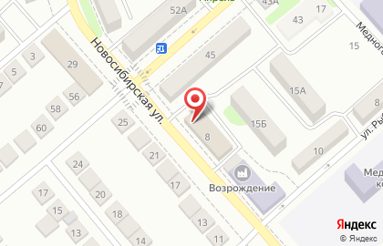 Магазин Мир авточехлов на Новосибирской улице на карте