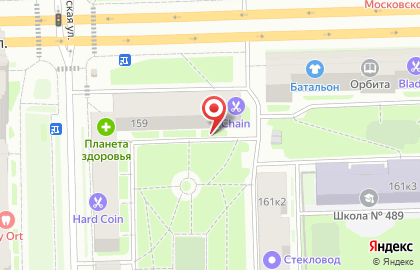 Мужская парикмахерская CHAIN Barbershop на метро Московская на карте