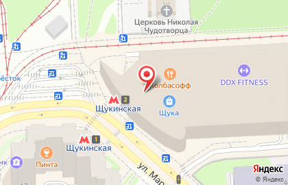 Сеть городских кафе Три правила на Щукинской улице на карте
