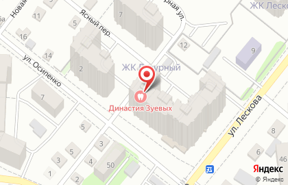 Стоматологическая клиника Династия в Советском районе на карте