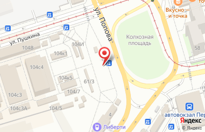 Сотел на улице Попова на карте