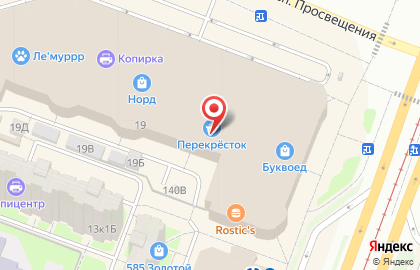 Аква Тайм на проспекте Просвещения на карте
