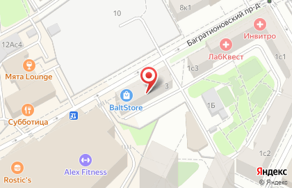 Медицинская лаборатория NovaScreen в Багратионовском проезде на карте