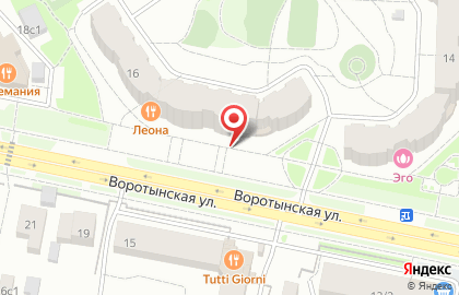 Леона на Воротынской улице на карте