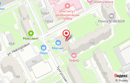 Магнит, сеть супермаркетов на улице Невзоровых на карте