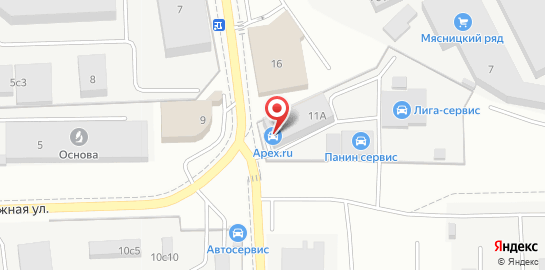 Автосервис и магазин автозапчастей Apex.ru на Южной улице на карте