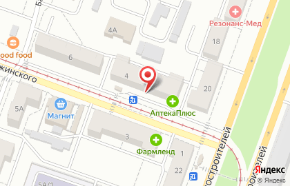 Магазин мясных изделий Уральский богатырь на улице Дзержинского на карте