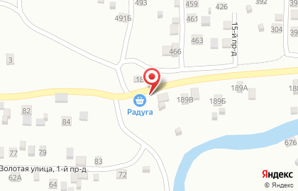 Магазин Радуга в Октябрьском районе на карте