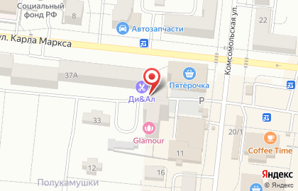 Мясной магазин Йола маркет на улице Карла Маркса, 35 в Зеленодольске на карте