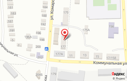 Шиномонтаж на Красном на улице Комарова на карте