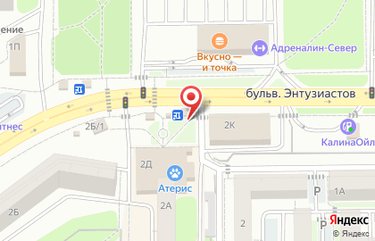 Букет на бульваре Энтузиастов на карте