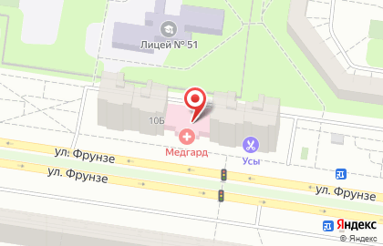 Мужская парикмахерская Усы на улице Фрунзе на карте
